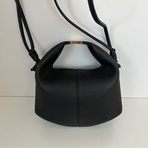 POLENE BERI CROSSBODY BAG - TEXTURED BLACK